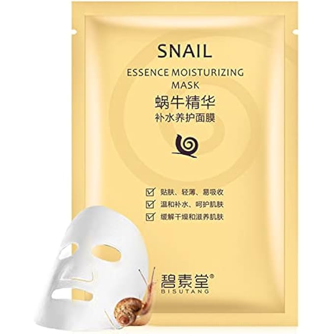 FACIAL MASK, 1PC SNAIL ESSENCE FACIAL SKIN-FRIENDLY NOURISHING TIGHTEN SKIN TENDER SMOOTH SKIN CARE PRODUCTS